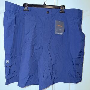 Heybo Shorts Men’s XXL Navy Fishing Hiking Outdoors UPF 30 Quick Dry Wicking NWT